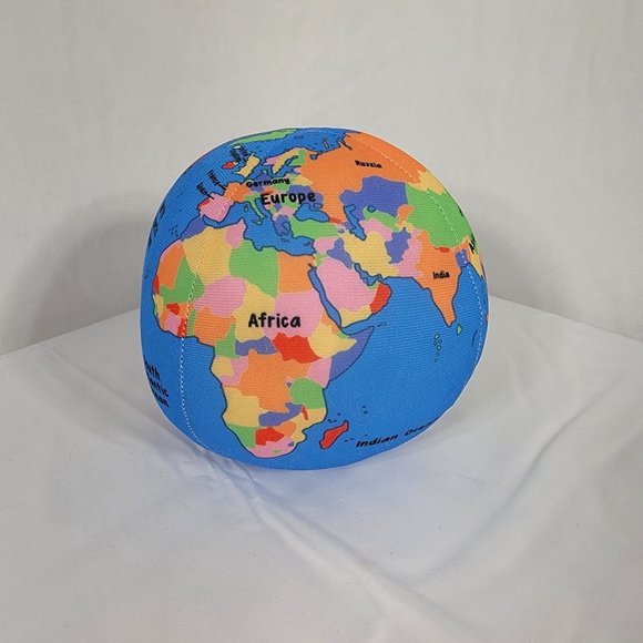 Earth Small Round Globe Plush 6 Inches Brand Unknown - Picture 2 of 6